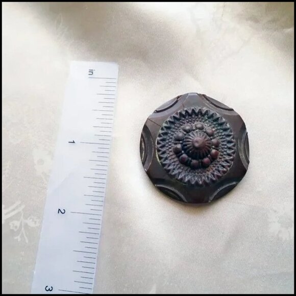 VTG Bakelite & Celluloid Medallion  Handle  Antique Vintage Furniture Pull - Picture 3 of 10
